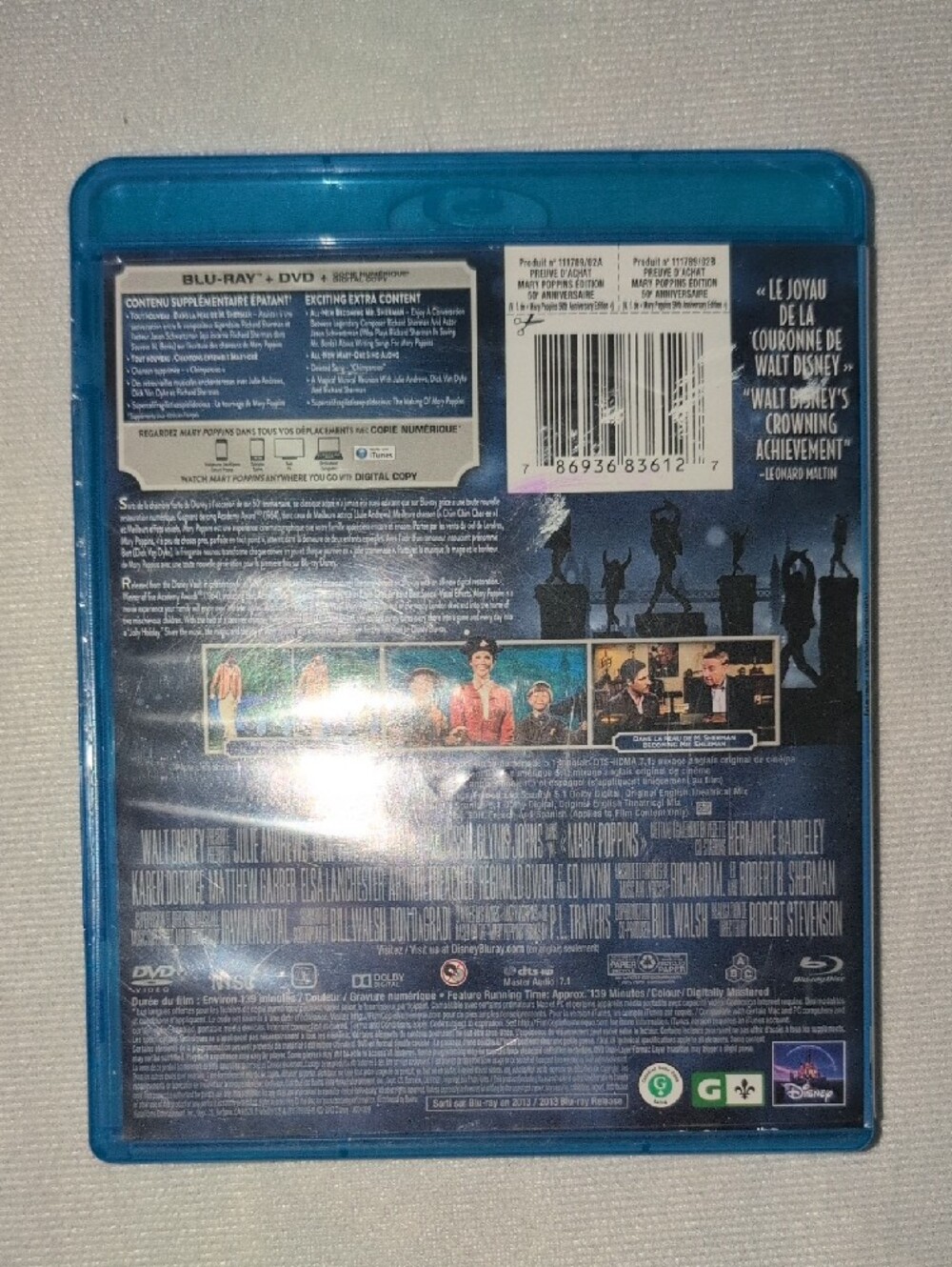 Disney’s Mary Poppins 50th Anniversary Edition Blu-Ray + DVD Combo (Bilingual)
- Picture 4 of 5